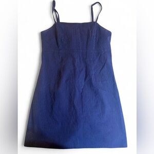 Kendall & Kylie Navy Pinstripe Top